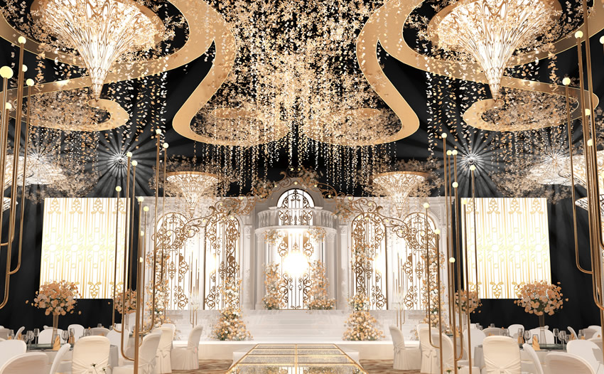 大安花木兰喜事汇金色大厅效果展示